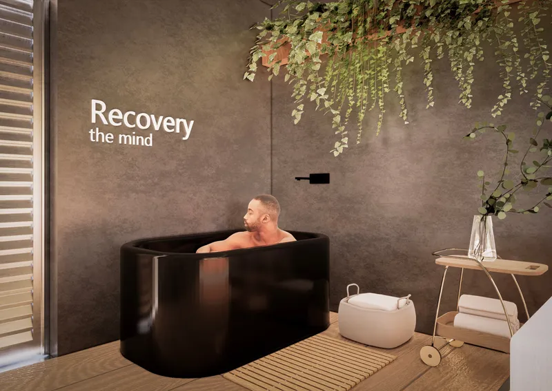Sala Recovery com banheira de imersão
